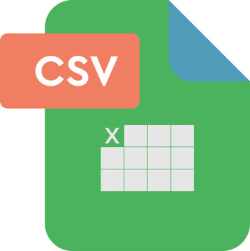 CSV File format icon rounded shapes