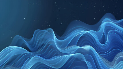 Abstract ocean wave generative background in blue,Blue gradient dynamic water abstract background hypnotic blurred blue fluid 