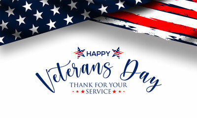 Fototapeta na wymiar Happy Veterans Day United States of America background vector illustration , Honoring all who served