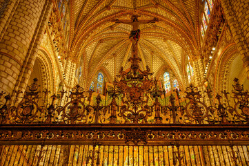 Medieval architectural features in The Primatial Cathedral of Saint Mary of Toledo, Spain