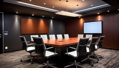 Modern design empty business meeting room