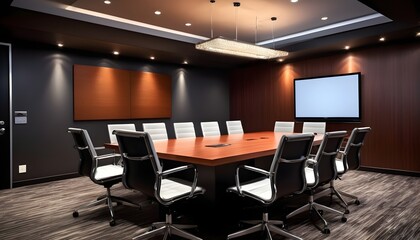 Modern design empty business meeting room