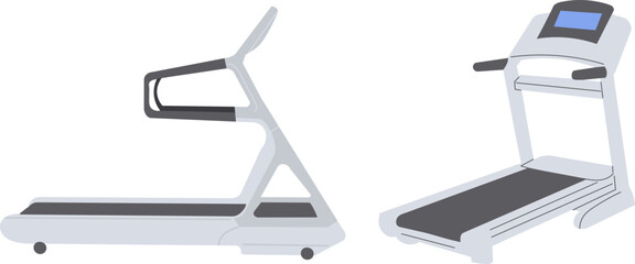 treadmill in flat style vector
