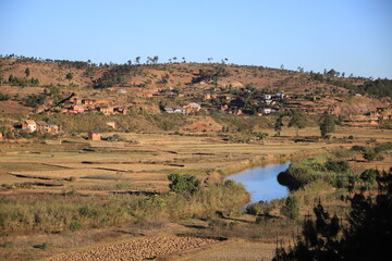 agricultural landscape in rural Madagascar