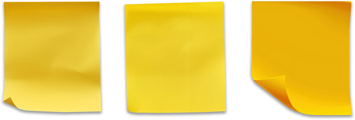 Yellow sticky note transparent background PNG clipart - obrazy, fototapety, plakaty