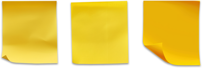 Yellow sticky note transparent background PNG clipart