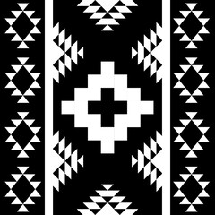 Embroidered cross-stitch ethnic fabric Geometric ornament ethnic pattern design. Use for fabric, textile, interior decoration elements, upholstery, and wrapping.