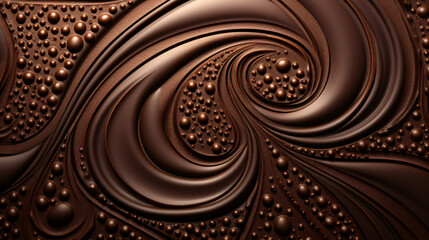 A close-up of a pattern made out of chocolates