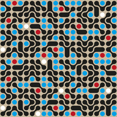 Abstract geometric seamless pattern. Blob background.  