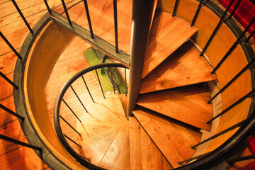 Spiral Staircase in the Building  - Concept - Background - Vintage 