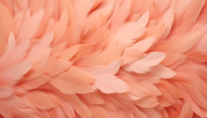 pink flamingo feathers, closeup
