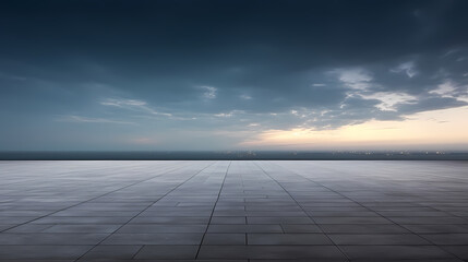 Empty concrete floor, universal minimalist background for presentations