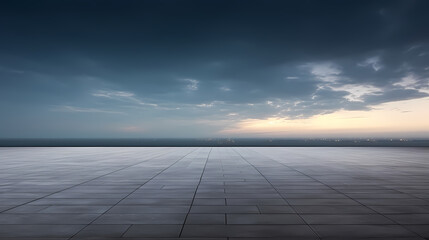 Empty concrete floor, universal minimalist background for presentations