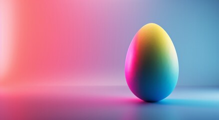 easter colorful eggs Vibrant Gradient, copy space