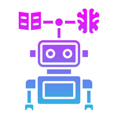 Fototapeta premium Machine learning Icon