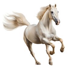 Obraz na płótnie Canvas Elegant horse in running pose on transparent background