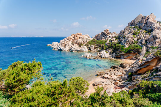 The italian island sardinia in mediterranean sea