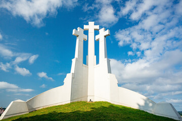 Three crosses monument in Vilnius, Lithuania
