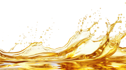 oil splash on transparent background, cut out