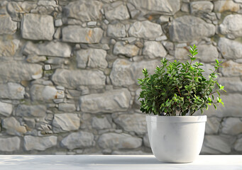 Fototapeta na wymiar a pretty plant with a wall in the background