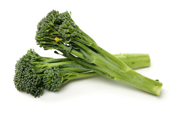 broccolini baby broccoli on white background 