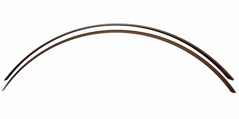 Simple brown arc with black lines.