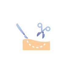 set of cancer surgery icon vector surgery