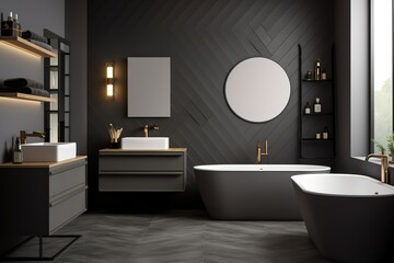 bathroom room ideas, including bathtub, glass, towels, shower, shelf table which are simple and minimalist but still give the impression of being clean and elegant.