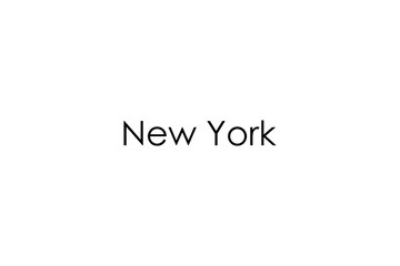 Inscription New York on white background. Illustration   