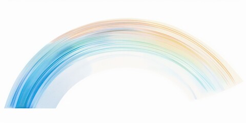 Simple pastel arc with blue lines.