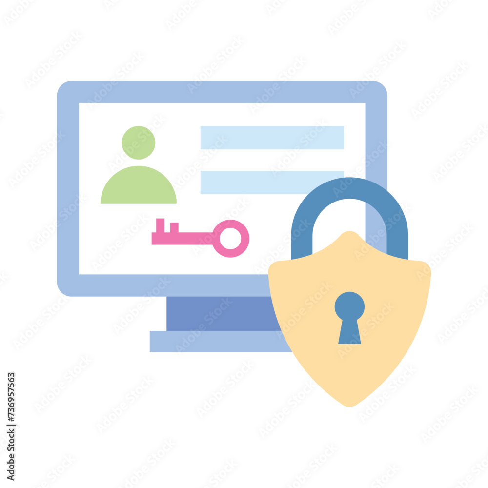 Wall mural get this perfectly designed icon of secure login, account security vector design