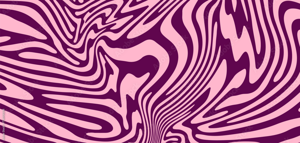 Poster Psychedelic background with abstract, trippy patterns with melting and distorting lines.