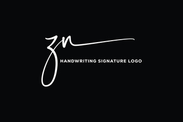 ZN initials Handwriting signature logo. ZN Hand drawn Calligraphy lettering Vector. ZN letter real estate, beauty, photography letter logo design.

