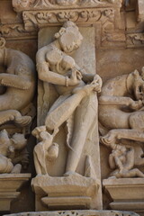 This is photo of Parsvanath temple at Khajuraho in India