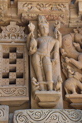 Fototapeta na wymiar This is photo of Parsvanath Jain temple at Khajuraho in India