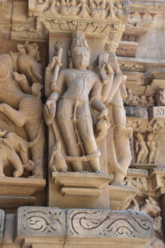 This is photo of Parsvanath Jain temple at Khajuraho in India