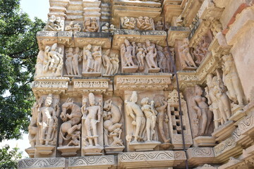 This is photo of Parsvanath Jain temple at Khajuraho in India