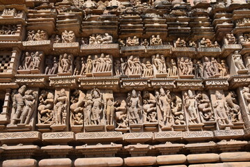 This is photo of Parsvanath Jain temple at Khajuraho in India