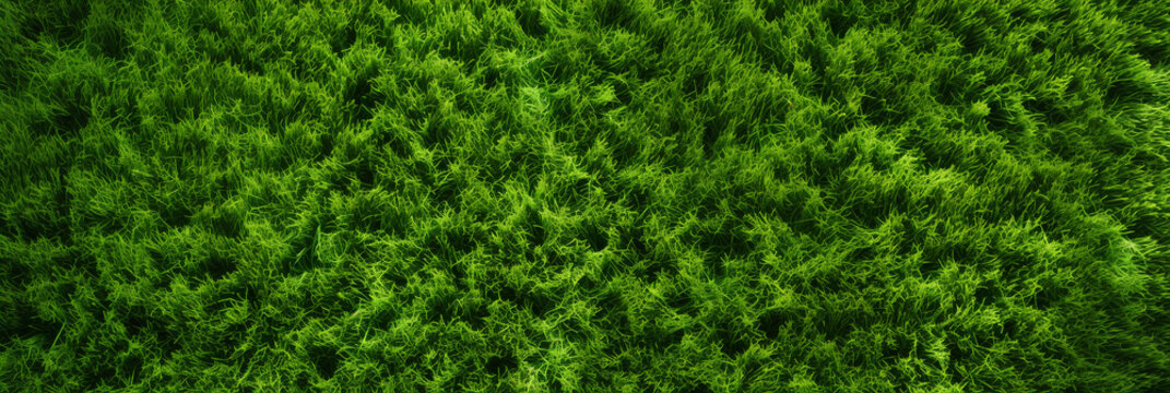 Top view of artificial grass background
