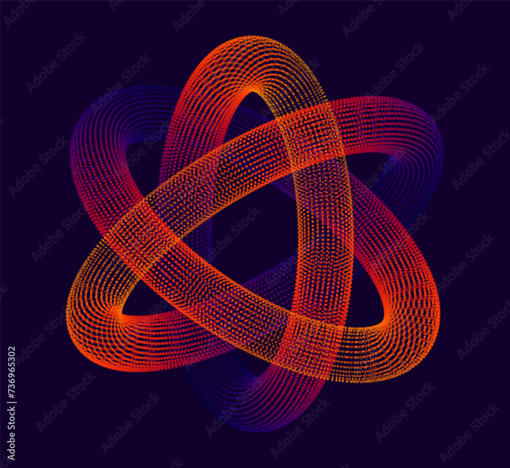 Fototapete dynamic round shape. abstract modern graphic design element. geometric symbol. colorful gradient ble