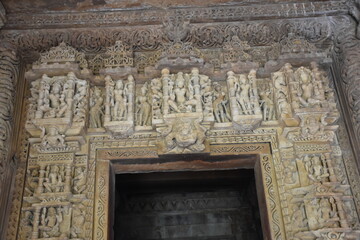 This is photo of Parsvanath Jain temple at Khajuraho in India