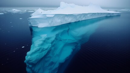 Majestic Submerged Iceberg in Arctic Waters
