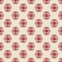 Cute rose flower seamless pattern.Floral filigree minimal ethnic illustration background.Trendy folk retro design elements for love decoration,celebration,fabric,home deco,print products.Hand drawn.