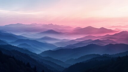 Obraz premium Mountain Vista Gradient Overlook