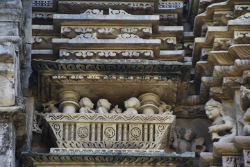 This is photo of Parsvanath Jain temple at Khajuraho in India