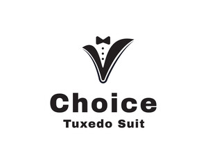 best choice tuxedo suits art for brand product logo design template illustration inspiration
