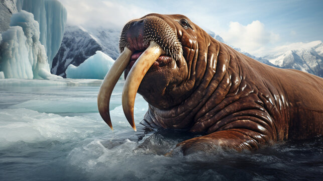 A picture of a walrus