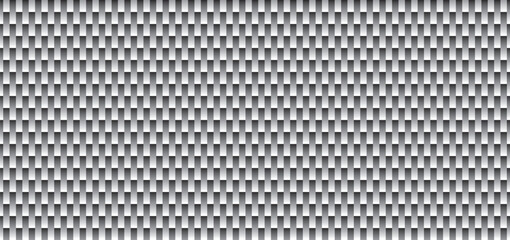 Black and white gradient metal grid background. Vertical rectangular mesh surface pattern.