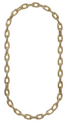 Timeless Treasure: Heirloom beauty meets modern design in this 3D gold chain frame, oval or round rectangle. Invest in a classic for your cherished visuals