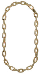 Obraz premium Modern Minimalism: Embrace clean lines and sophistication with this sleek 3D gold chain frame, available in oval or round rectangle. Let your art take center stage